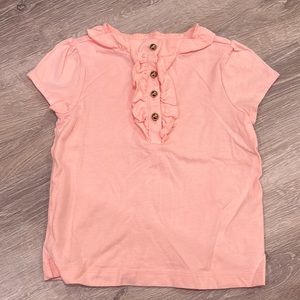 Janie and Jack toddler girl shirt with gold buttons